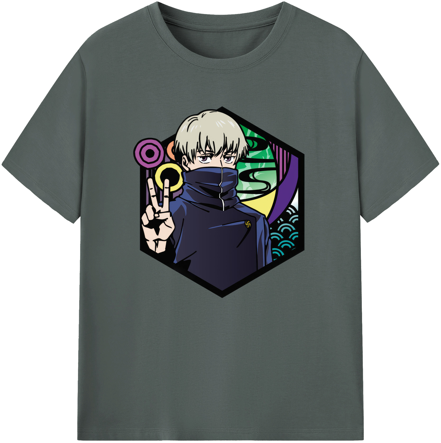 （画像用） 呪術廻戦 Jujutsu Kaisen 綿100％ メンズ半袖Tシャツ｜肌触りやわらか＆通気性